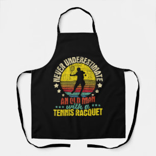 Tablier Ne jamais sous-estimer un vieil homme - Tennis Rac