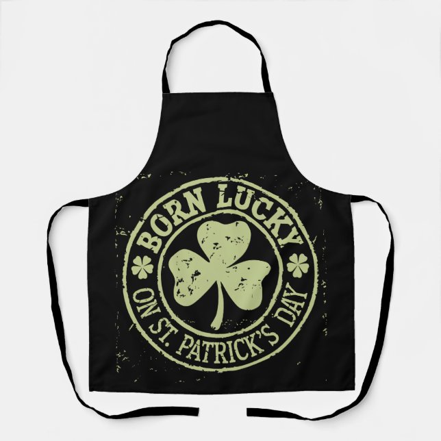 Tablier Né Lucky sur St Patrick's Day Irlandais Anniversai (Recto)