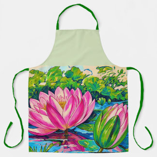 Tablier nénuphars vintage -