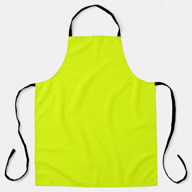 Tablier Neon Chartreuse couleur solide | Couleur tendance (Recto)