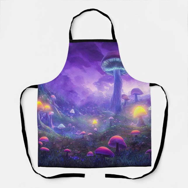 Tablier Neon Imaginaire Champignons Apron (Recto)