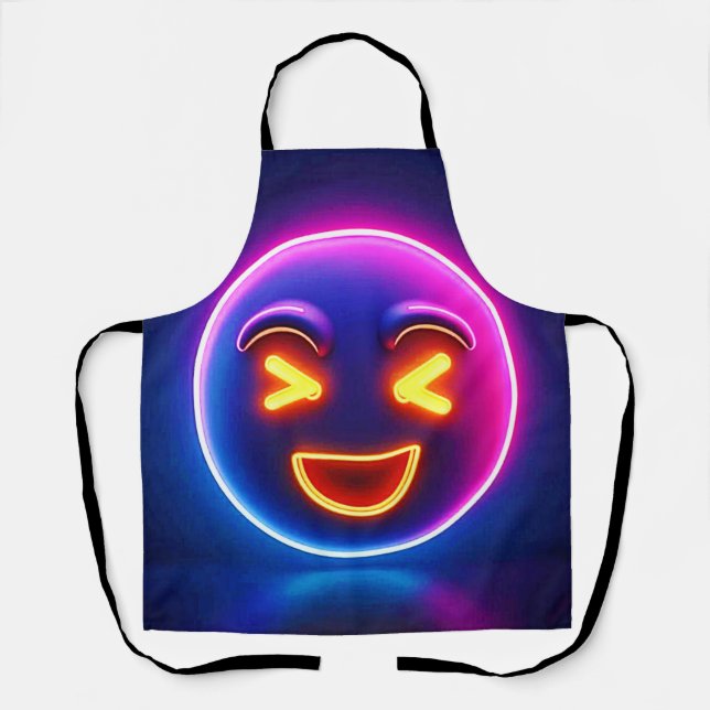 Tablier Neon Laughing Emoji Joy (Recto)