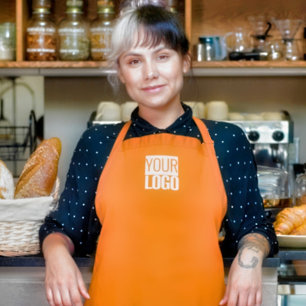 Tablier Neon orange - ajouter le logo