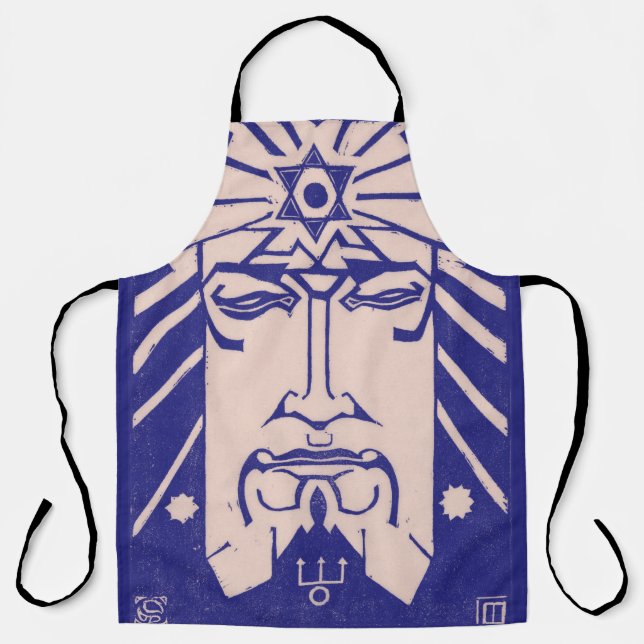 Tablier Neptune Poseidon Dieu de la Mer Mythologie grecque (Recto)