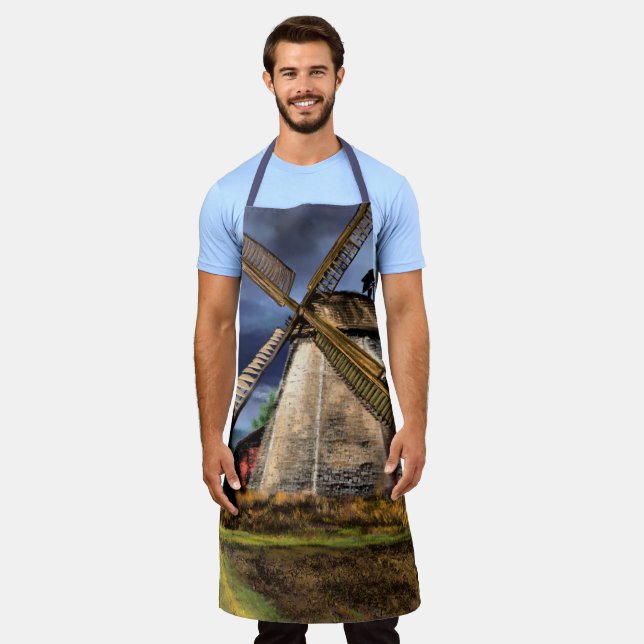 Tablier Netherlands Windmill Landscape Apron (Porté)
