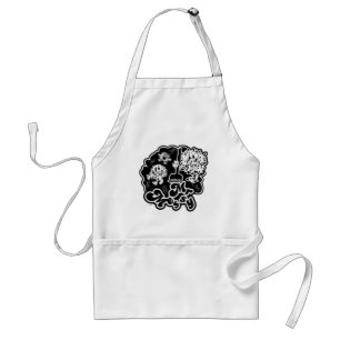 Tablier Nettoyage M. Messy en noir et blanc
