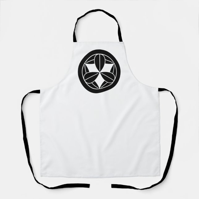 Tablier Neuf feuilles en bambou en cercle (Recto)