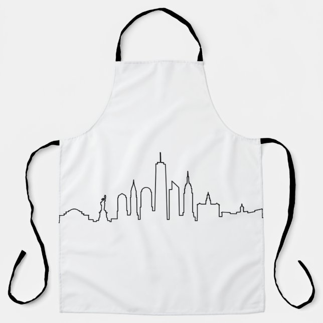 Tablier NEW YORK NYC Manhatten USA City Skyline Silhouette (Recto)