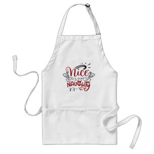 Tablier Nice With Hint of Naughty   Fun Christmas Holiday