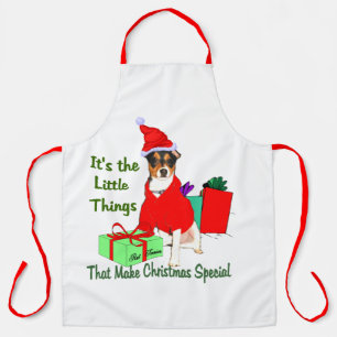 Tablier Noël à Rat Terrier
