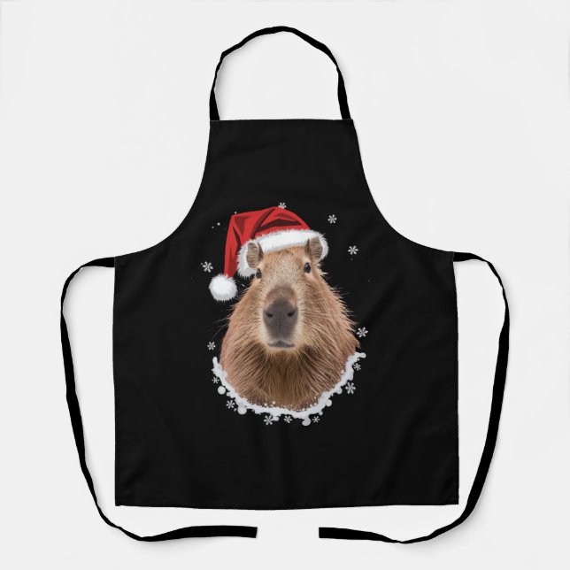 Tablier Noël amusant de Capybara (Recto)
