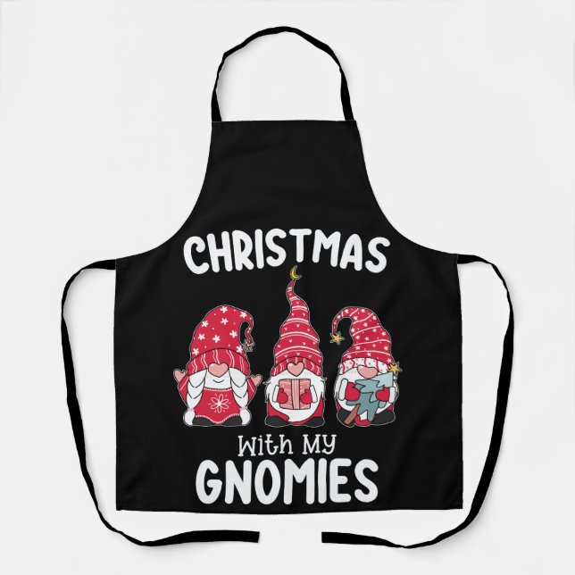 Tablier Noël Avec Mes Gnomies Gnomes (Recto)