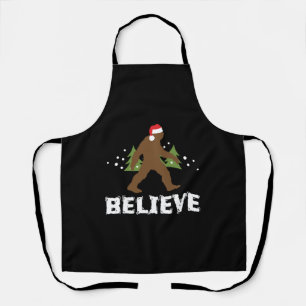 Tablier Noël Bigfoot Sasquatch Xmas Apparel drôle