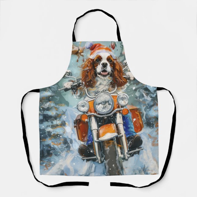 Tablier Noël Cavalier King Charles Spaniel (Recto)