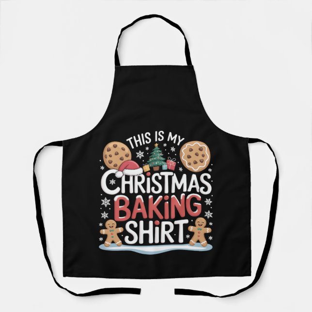 Tablier Noël Cookie Baking Chemise Gingerbread Baker (Recto)