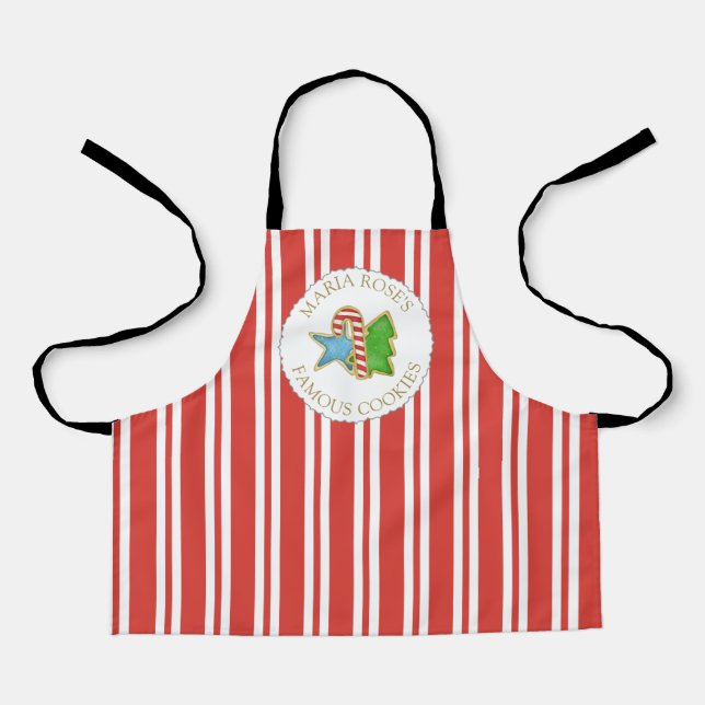 Tablier Noël Cute Baking Whimsical Colorful Cookies (Recto)