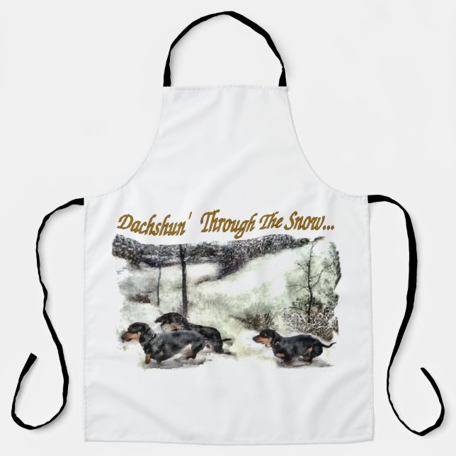 Tablier Noël Dachshund (Recto)
