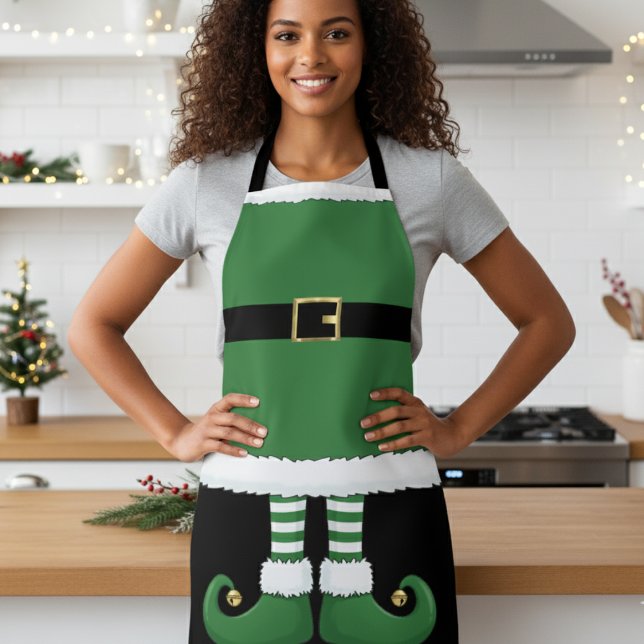 Tablier Noël Elfe Vacances Vert (Créateur téléchargé)