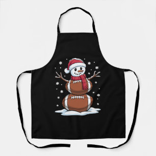 Tablier Noël Football américain Snowman Xmas Sport