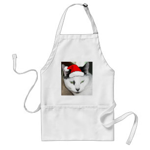 Tablier Noël noir et blanc Kitten