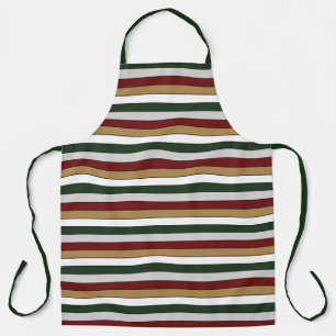 Tablier Noël Or Vert Rouge Argent Et Blancs