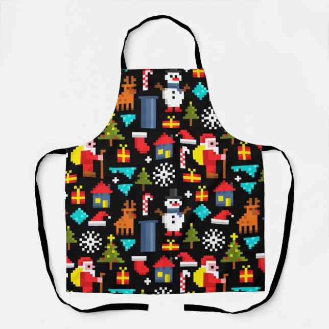 Tablier Noël Pixel (Recto)