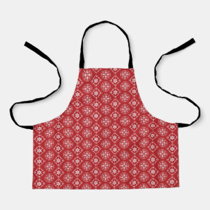 Tablier Noël Red Cute simple Motif de flocon de neige
