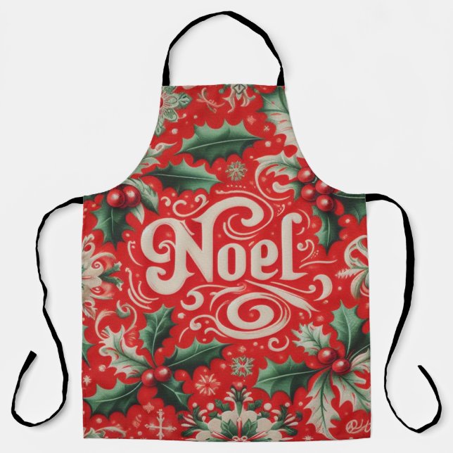 Tablier Noel rouge et vert (Recto)
