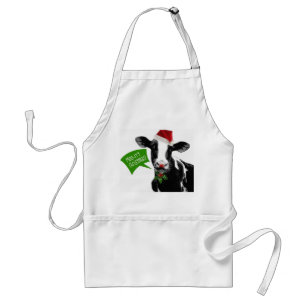 Tablier Noël rry de MOO ! Vache drôle à vacances dans le