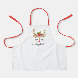 Tablier Noël Vacances Cute Reindeer Visage Enfants