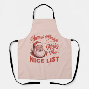 Tablier Noël Vintage Santa Infirmières Font la Bonne Liste