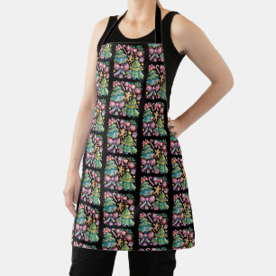 Tablier Noeud papillon floral préppy pour arbre de Noël ro
