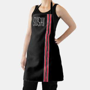 TABLIER NOIR APRON SUSHI