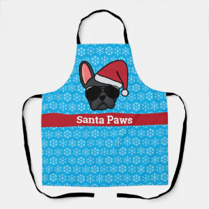 Tablier Noir de Noël Bulldog Apron