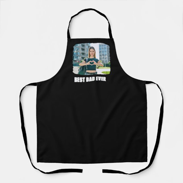 Tablier Noir et blanc Tous les Casquettes Meilleur papa Ja (Recto)