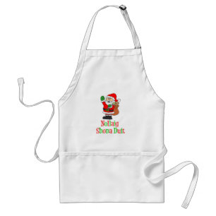 Tablier Nollaig Shona Duit Irish Christmas Père Noël