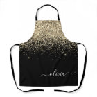 Nom de jeune fille pailleté or noir et glamour