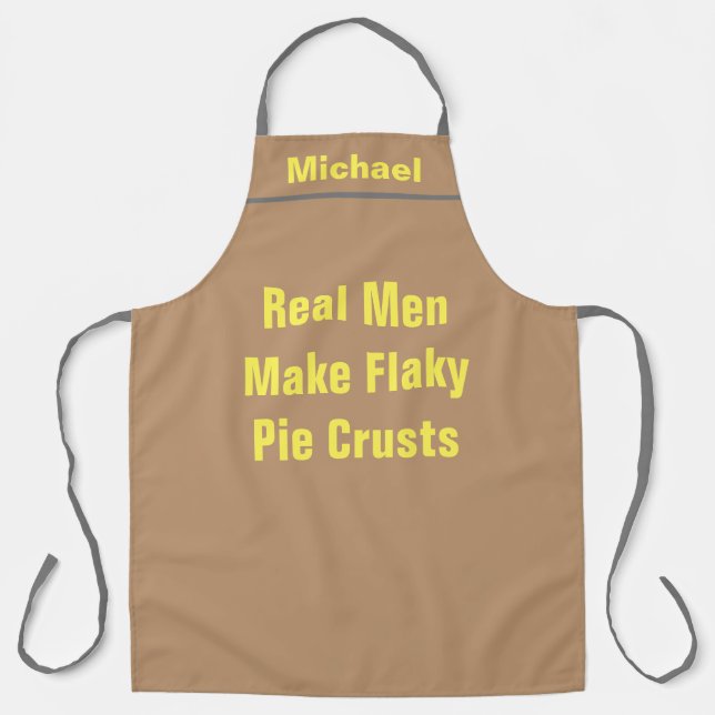 Tablier Nom du chef personnalisé Flaky Pun de croûte à tar (Recto)