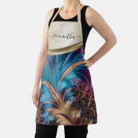 Nom manuscrit Fractal Blue Gold