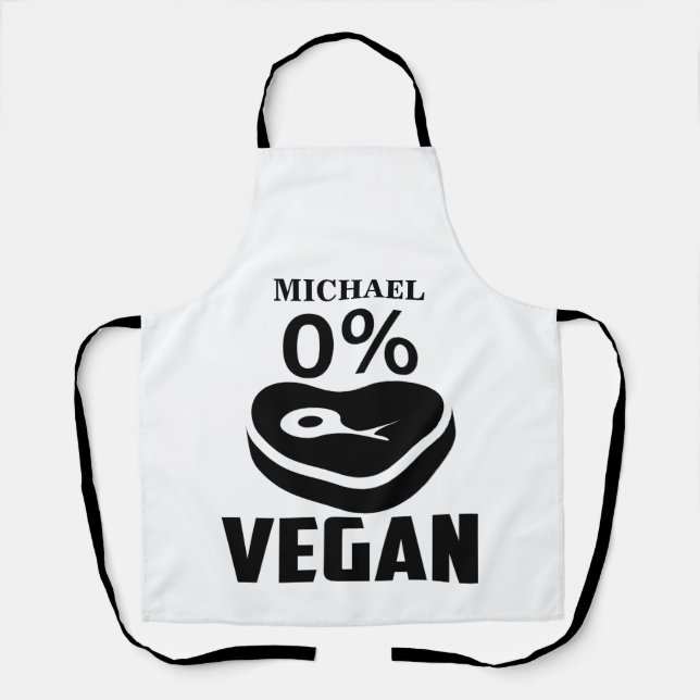 Tablier Nom personnalisé 0 % végétalien (Recto)