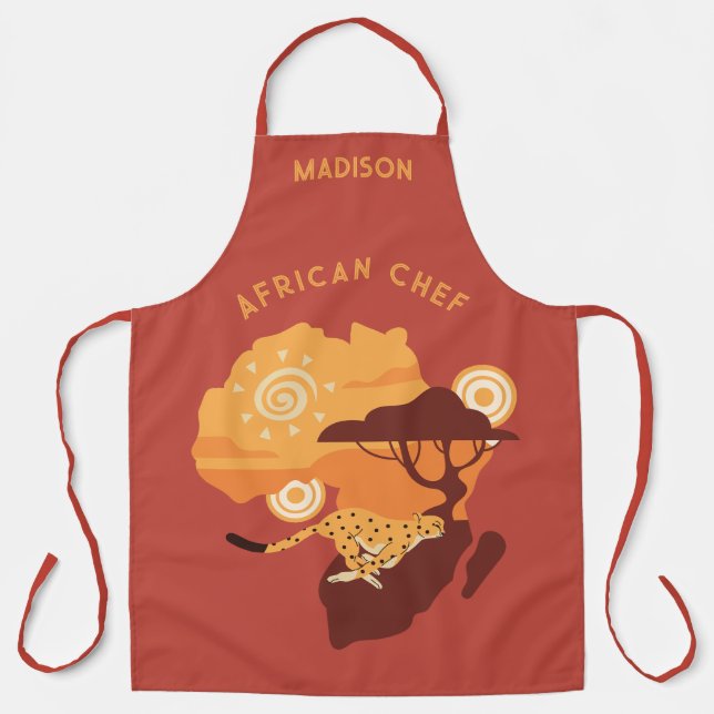 Tablier Nom personnalisé Afrique (Recto)