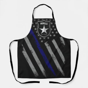 Tablier NOM personnalisé Agent de police Sheriff Cop Drape