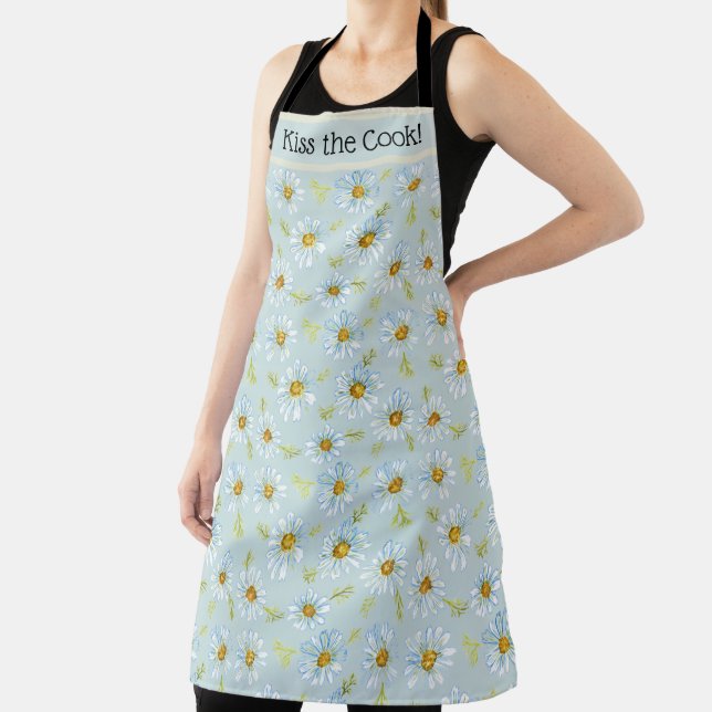 Tablier Nom personnalisé Blue Daisy Apron (Insitu)
