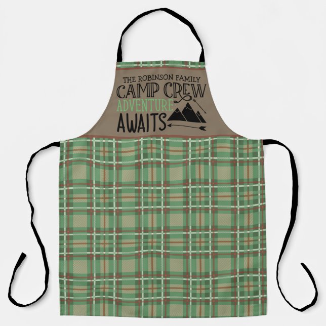 Tablier NOM PERSONNALISÉ Cabine Camping Adventure Apron (Recto)