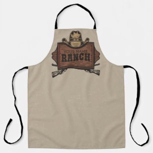Tablier NOM PERSONNALISÉ Canons Cowboy Connexion Western R