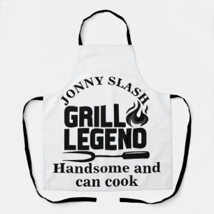 Tablier Nom personnalisé Chef légende grill