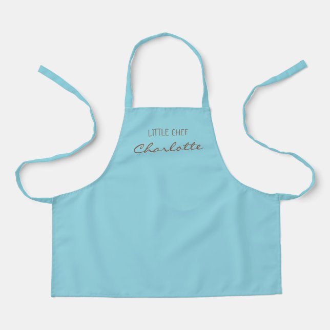 Tablier Nom personnalisé de petit chef simple (Recto)