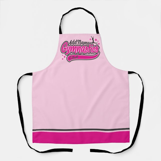 Tablier NOM personnalisé Gymnaste Split Leap Gymnastique (Recto)
