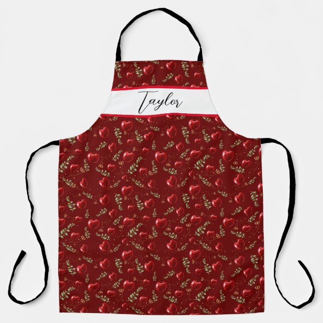 Tablier Nom personnalisé Just Cherries Motif (Recto)