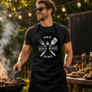 Tablier Nom personnalisé Roi du BBQ Papa